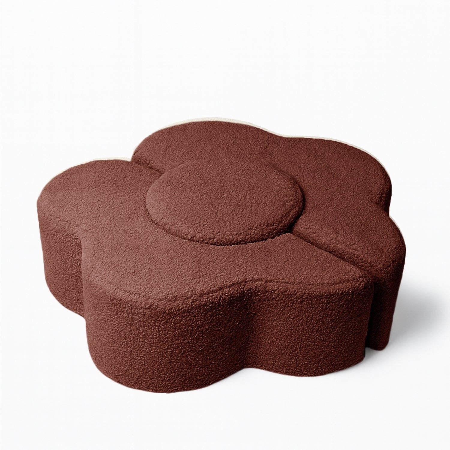 Modulinių baldų rinkinys, gėlytės formos, 3 elementų, Bearly audinio, tamsiai rudos spalvos