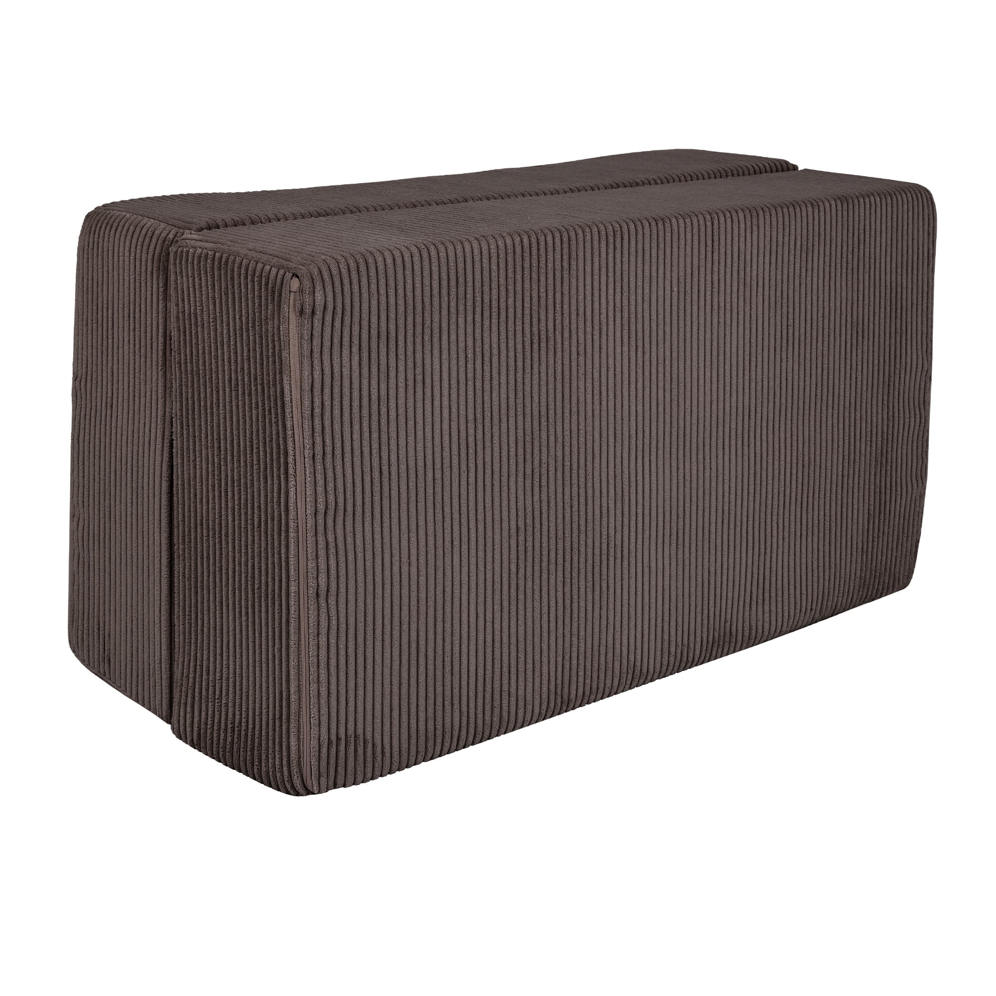 Aksominė kubo formos sofa vaikams - ruda