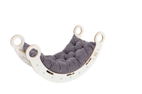 White Wooden Dream Rocker with Pillow, Slide and Ladder - Large