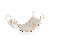White Wooden Dream Rocker with Pillow and Slide - Large