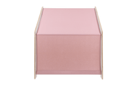 MeowBaby® White Wooden House for Kids - Pink Roof