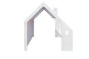 MeowBaby® White Wooden House for Kids - Blue Roof