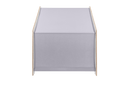 MeowBaby® White Wooden House for Kids - Blue Roof