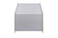 MeowBaby® White Wooden House for Kids - Blue Roof