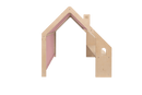 MeowBaby® Natural Wooden House for Kids - Pink Roof