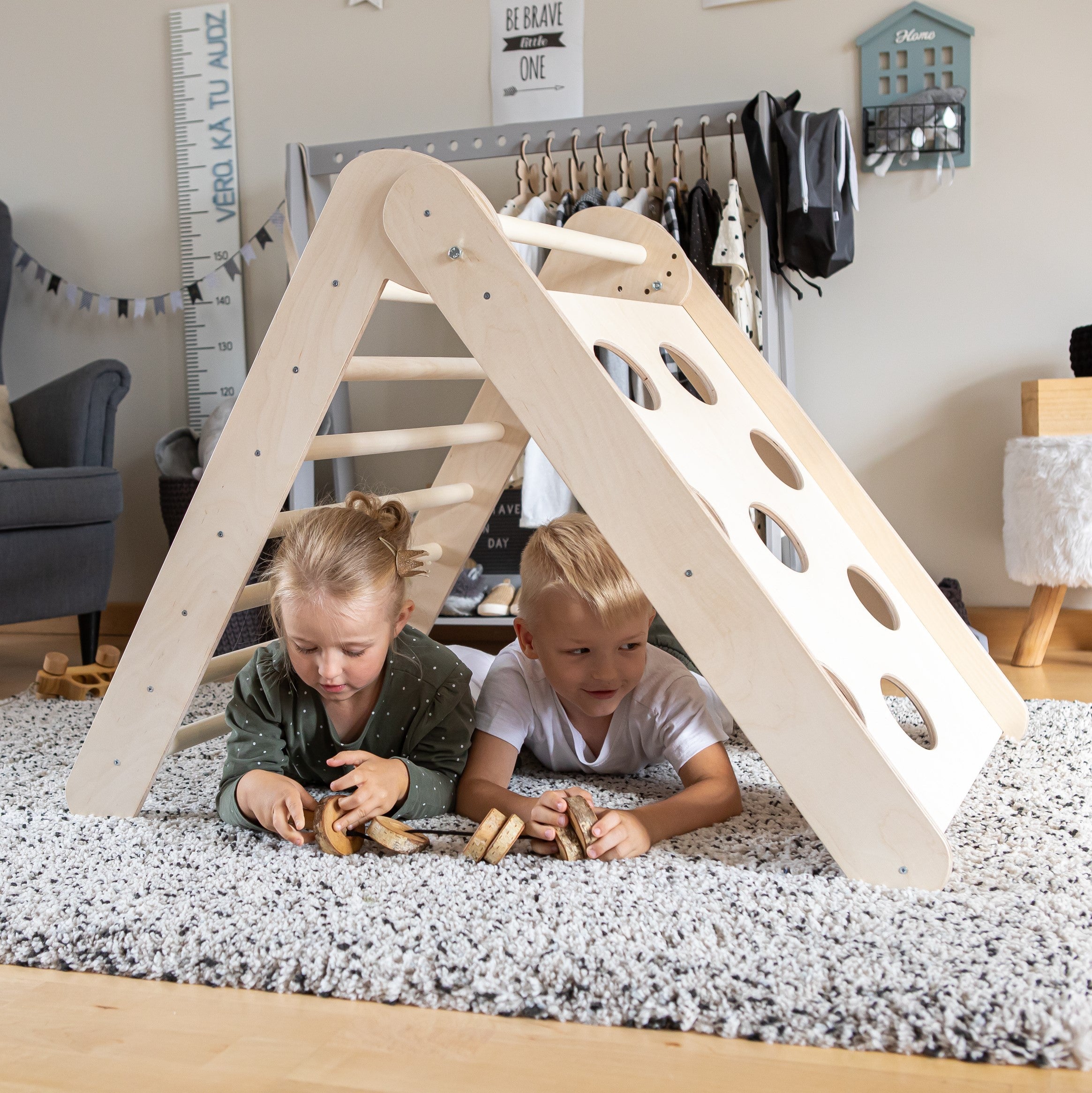 2-in-1 Montessori laipiojimo kopėtėlės