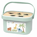3in1 Toy Box - Sorting Blocks, Stackable Pyramid and Elephant On Wheels