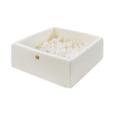 MeowBaby® Boucle White Square Balls Pit 90x90x40cm - 200 White Pearl Balls