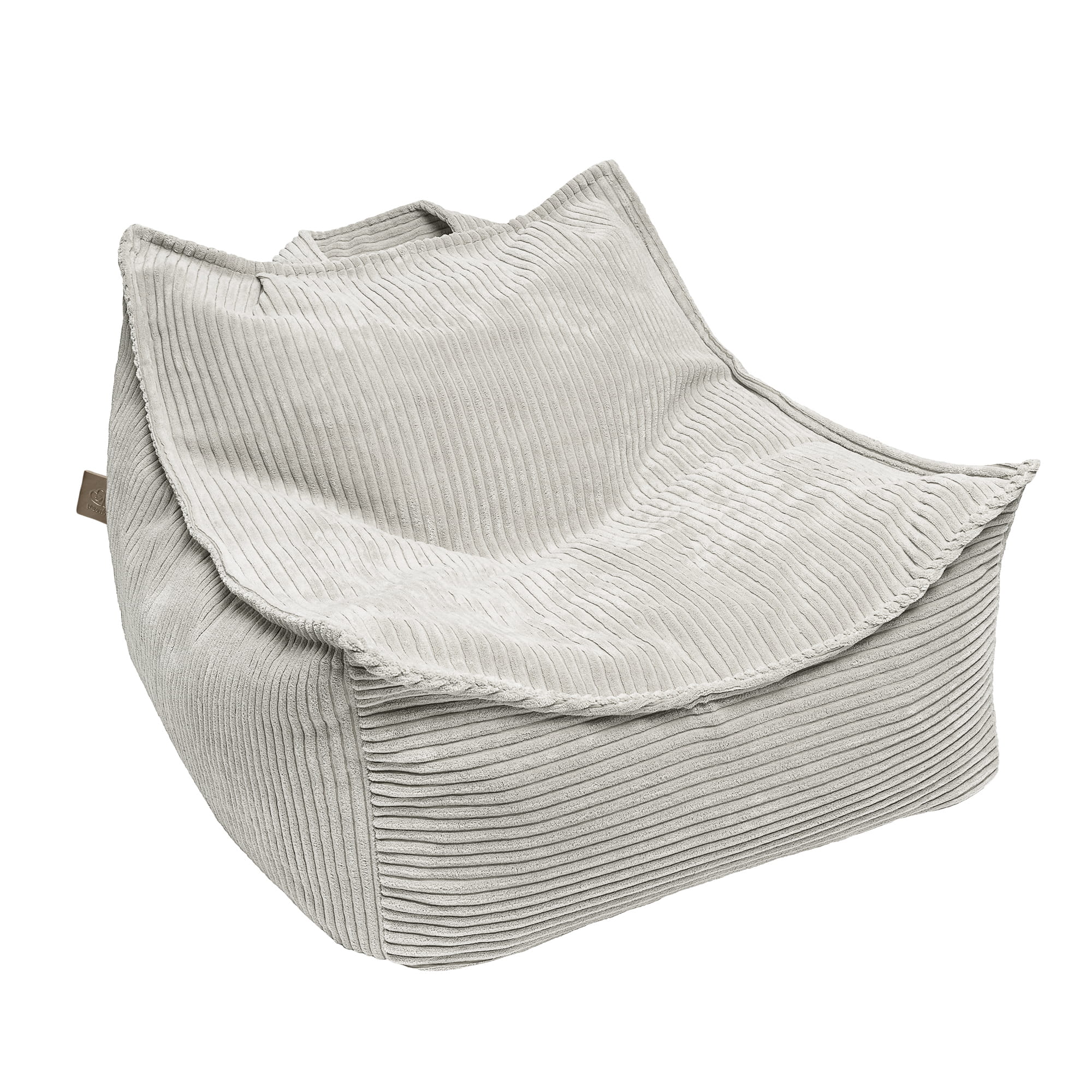 Aksominis "Velvet Sako Bag" sėdmaišis vaikams - pilkos spalvos