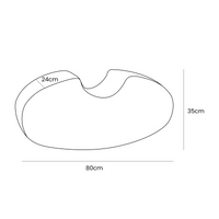 Bean Shape Foam Module - Velvet Ecru