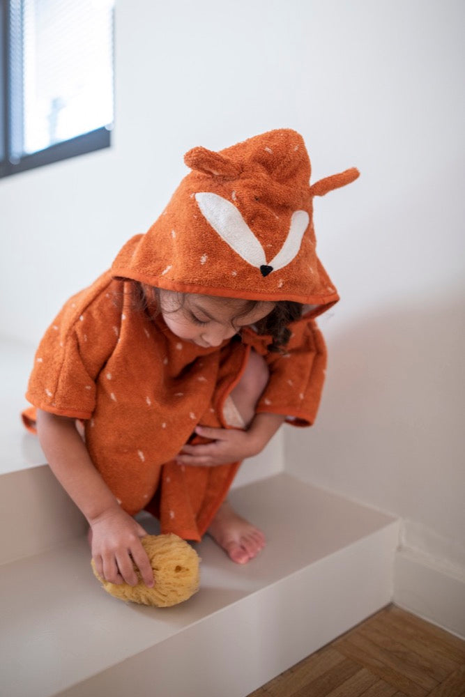 Vaikiškas maudynių pončas su gobtuvu - Mr. Fox