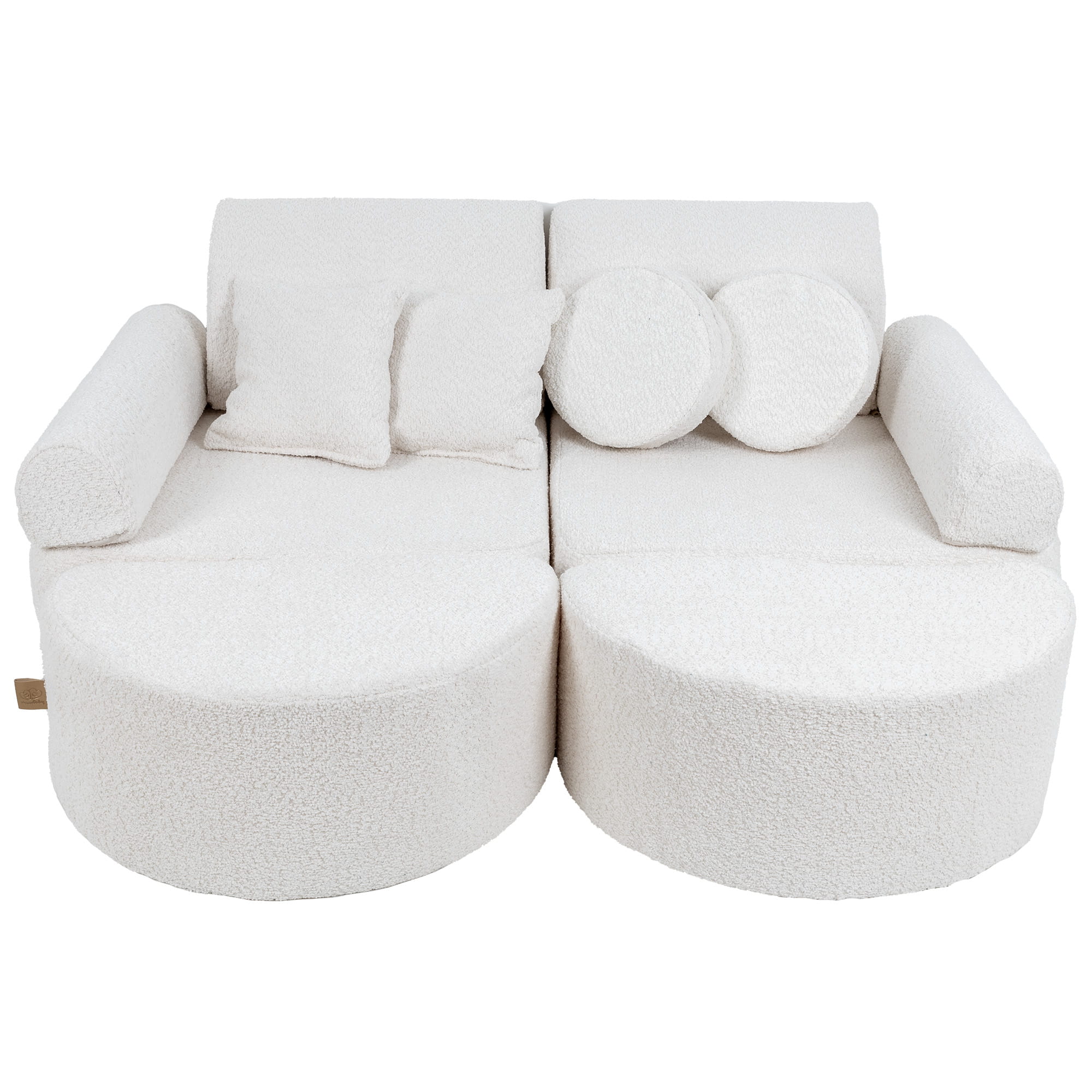 Vidutinio dydžio modulinė sofa vaikams - baltos spalvos