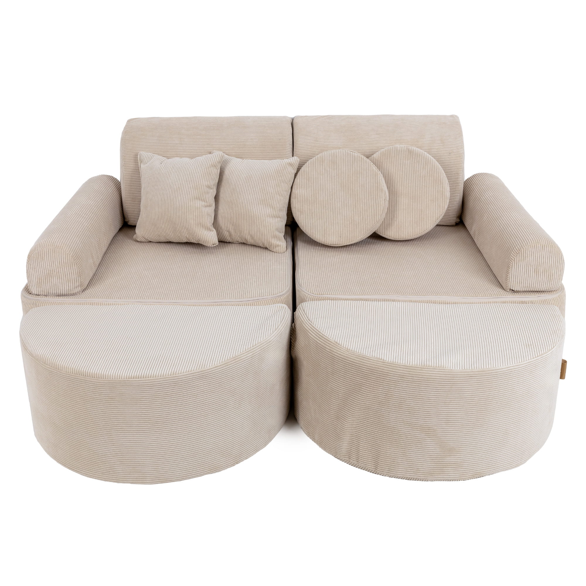 Vidutinio dydžio modulinė sofa vaikams - kreminės spalvos