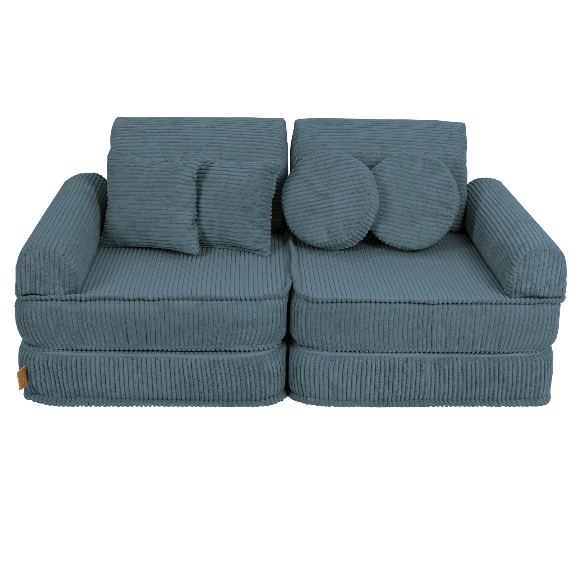 Vidutinio dydžio modulinė sofa vaikams - turkio spalvos
