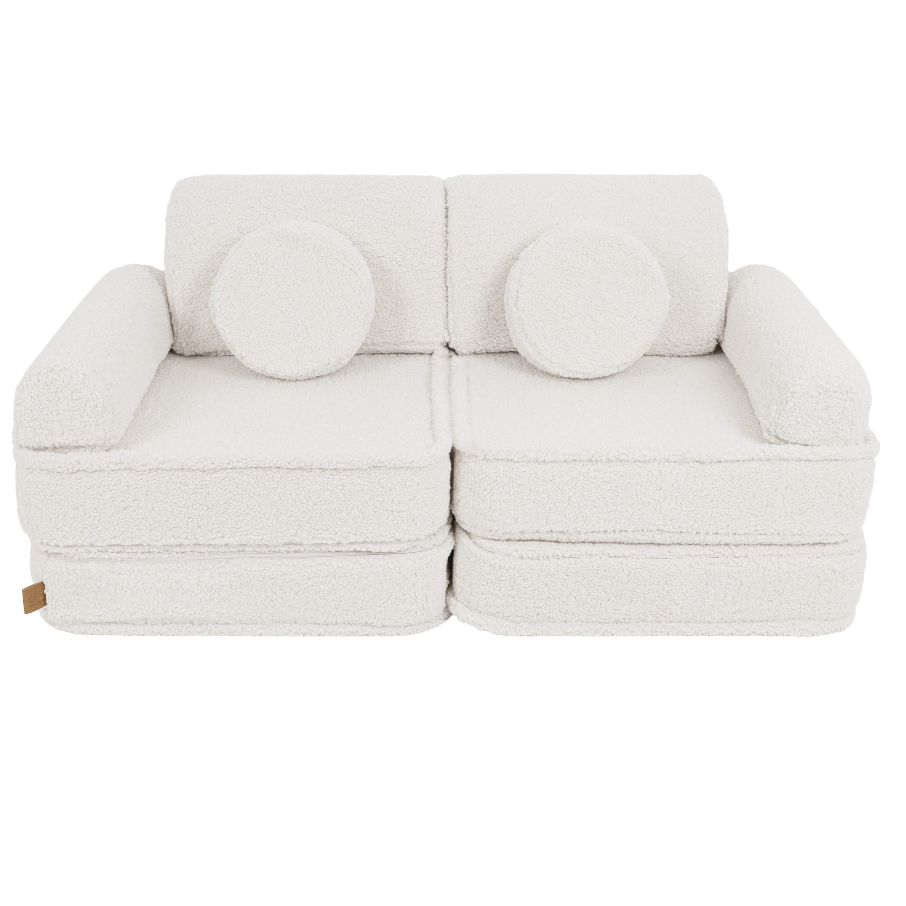 Vidutinio dydžio modulinė vaikiška sofa - Bearly kreminės spalvos