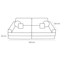 Medium Modular Sofa for Kids - Slimcord Ecru