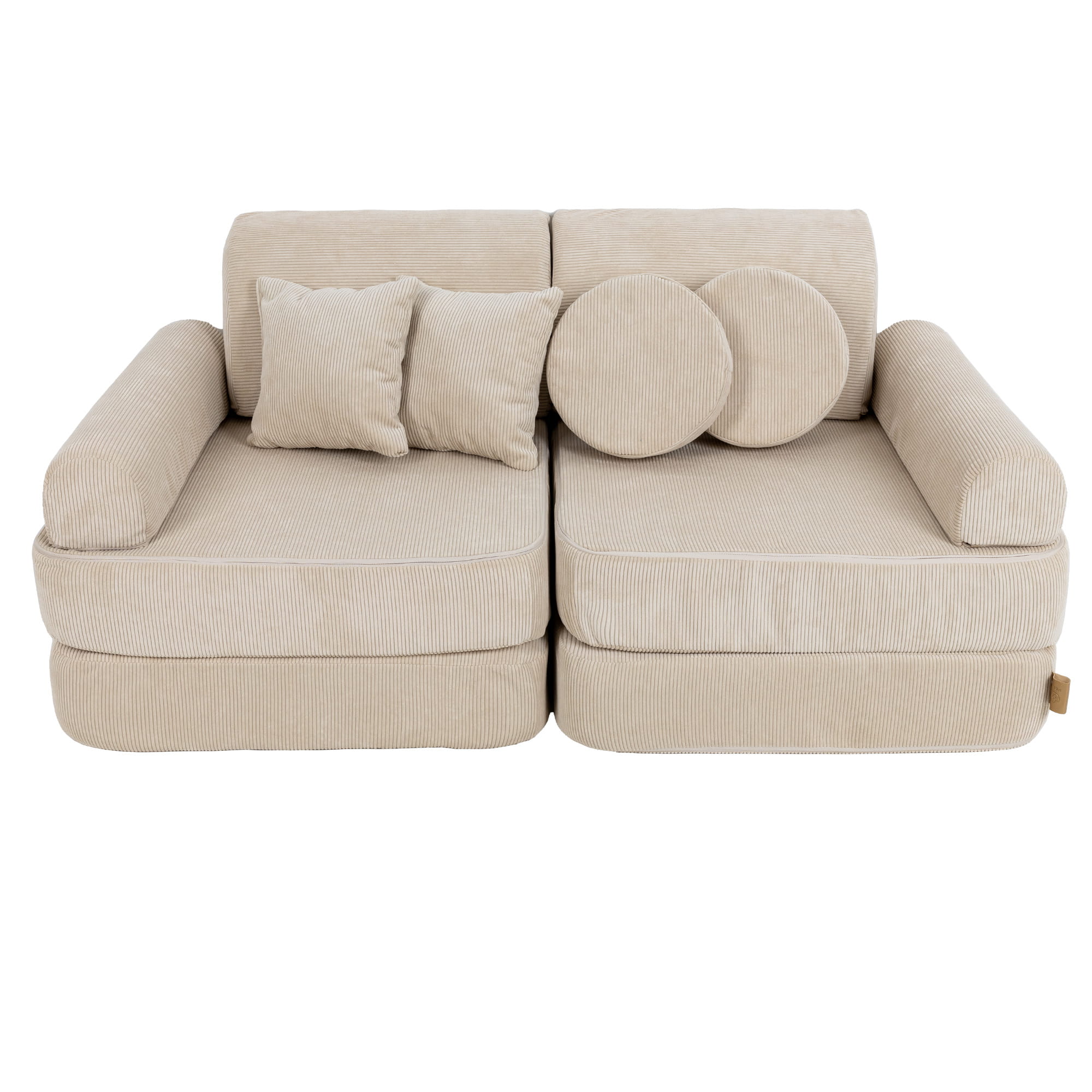 Vidutinio dydžio modulinė sofa vaikams - kreminės spalvos
