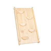 Ladder with a Slide-Climbing Wall - Natural Wood