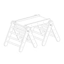 Climbing Triangle With Slide and Climbing Frame - White