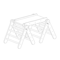 Climbing Triangle With Slide and Climbing Frame - Grey