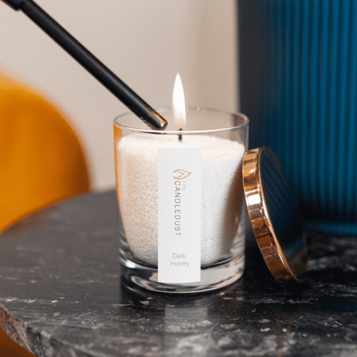 Miltelinė žvakė stikliniame inde – Rhubarb Sparkle
