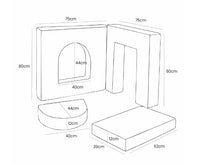 Aesthetic Soft Play Set for Toddlers, 4 Elements - Ecru