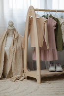 Arched Clothing Rack For Children - Large Natural Wood