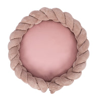 Baby Nest & Play Mat With Crib Bumper Braid - Powder Pink