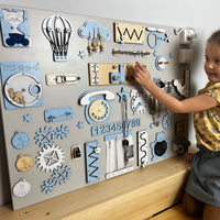 Extra large Montessori busy board with activities (60×80 cm)