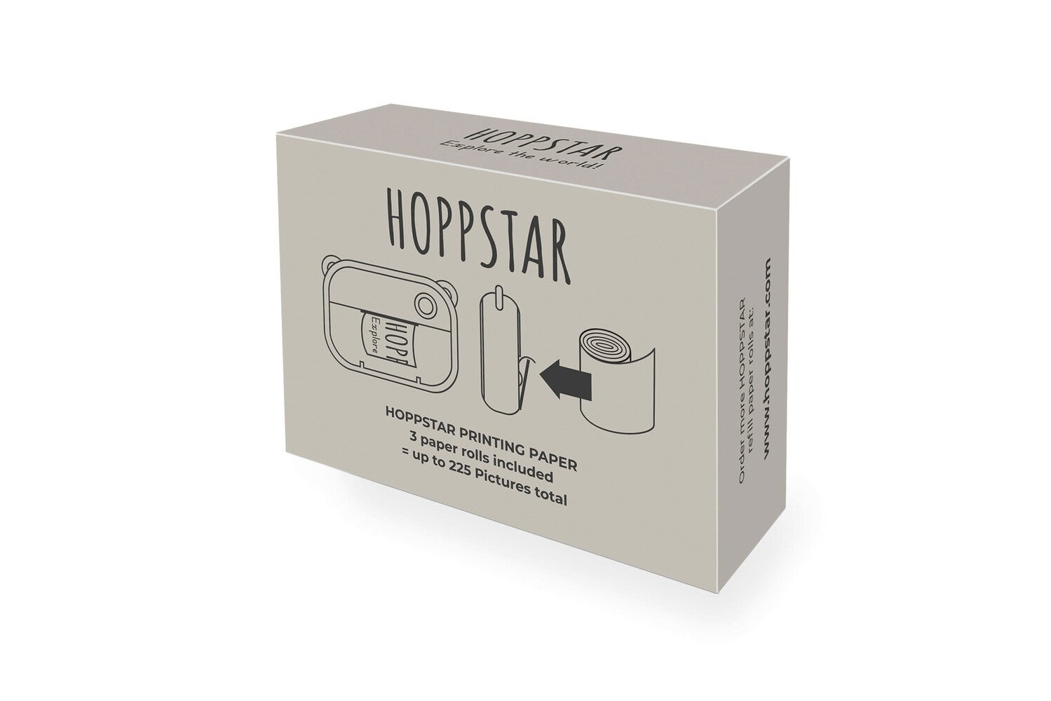 „Hoppstar“ fotoaparatui, 3 vnt. popieriaus ritinėlių – balti