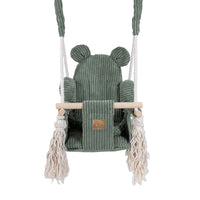 Indoor Baby Swing, Teddy - Olive Green