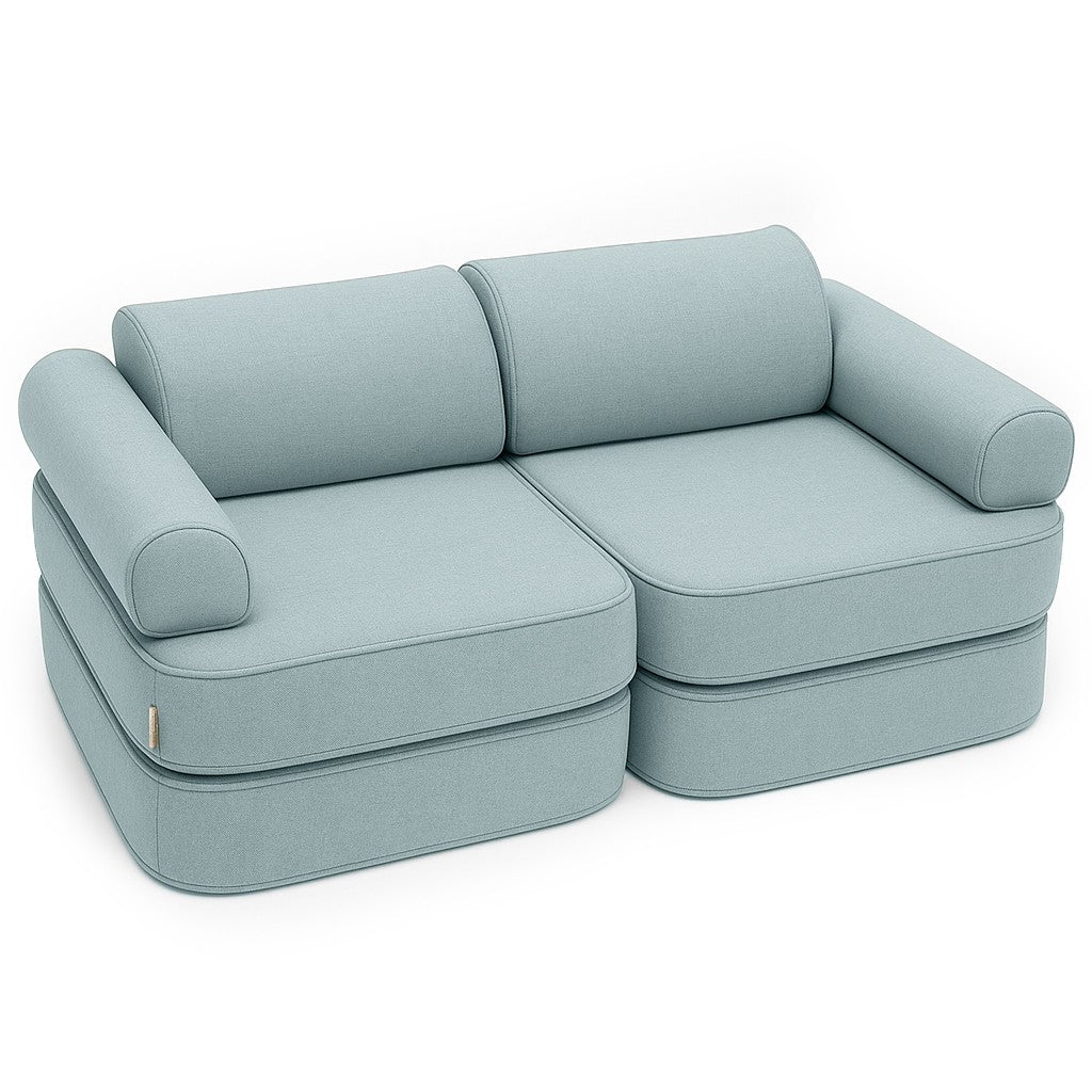 Vaikiška modulinė Outzy Pocket sofa, žydros spalvos