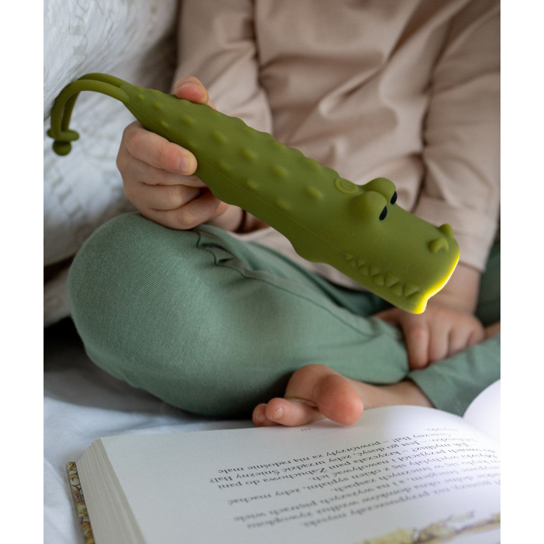Krokodilo formos žibintuvėlis vaikams