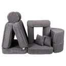 Medium Modular Sofa for Kids - Churros Jurassic Grey Plus