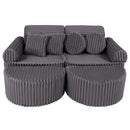 Medium Modular Sofa for Kids - Churros Jurassic Grey Plus