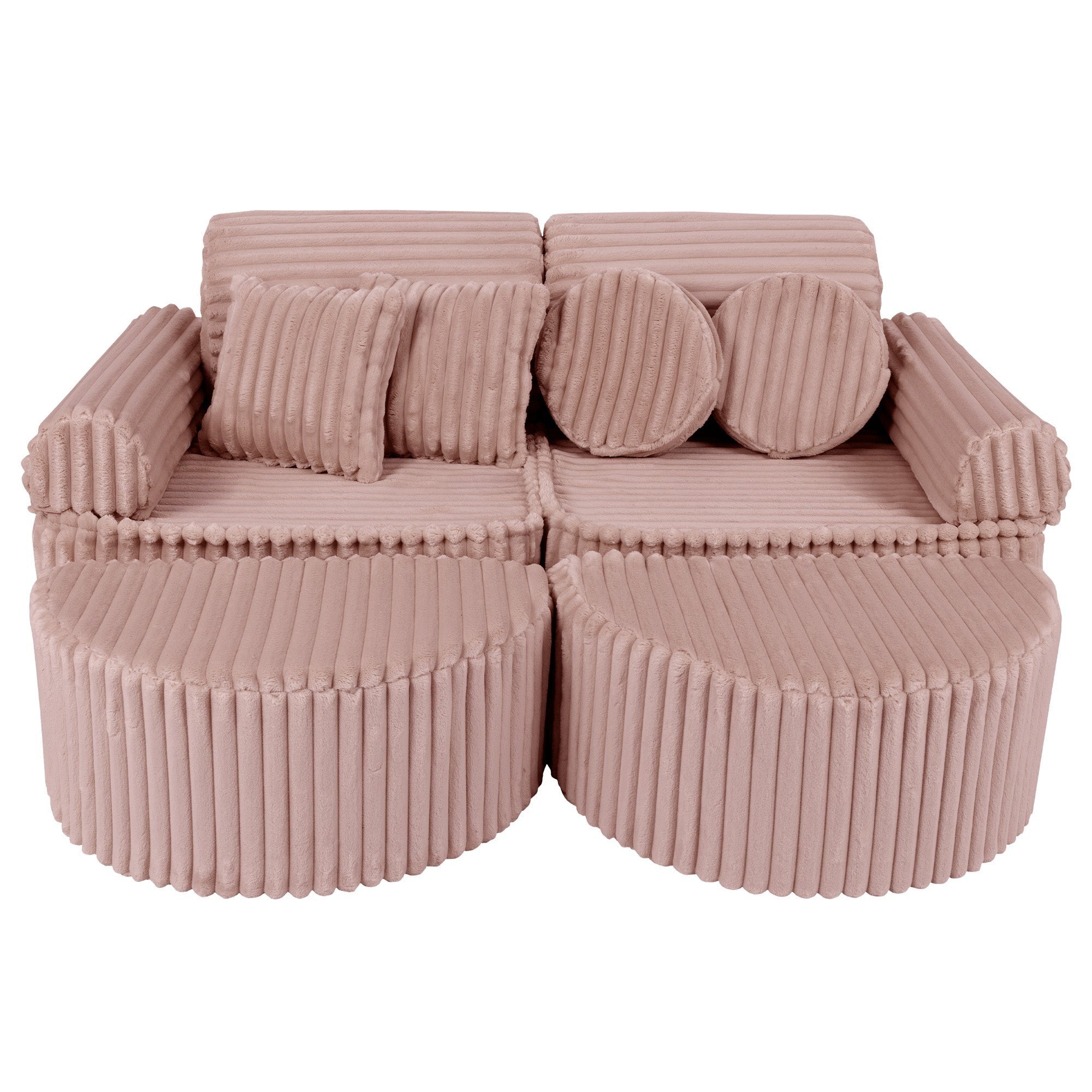 Vidutinio didžio modulinė sofa vaikams - Churros, rožinės spalvos