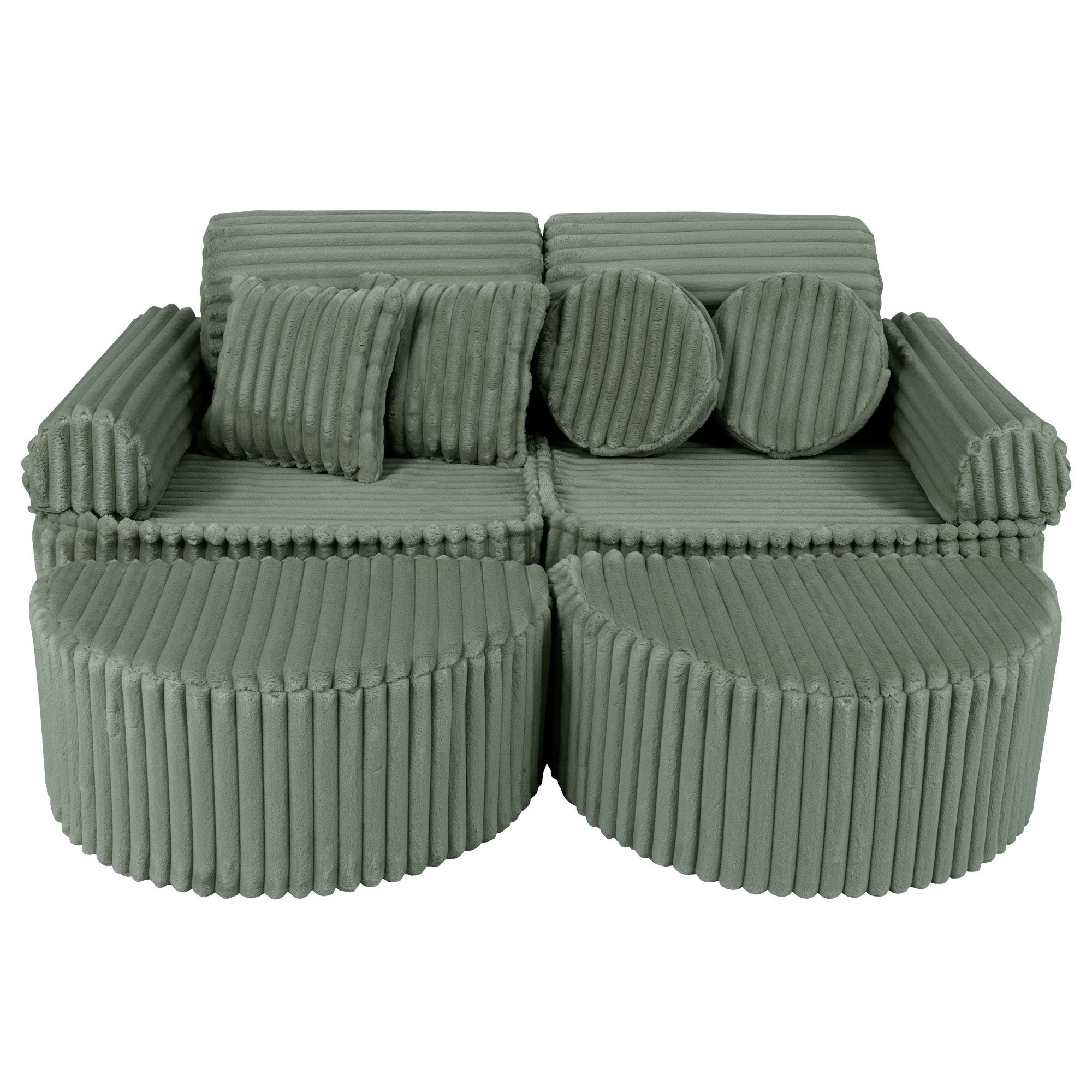 Medium Modular Sofa for Kids - Churros Sage Green Plus
