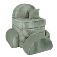 Medium Modular Sofa for Kids - Churros Sage Green Plus