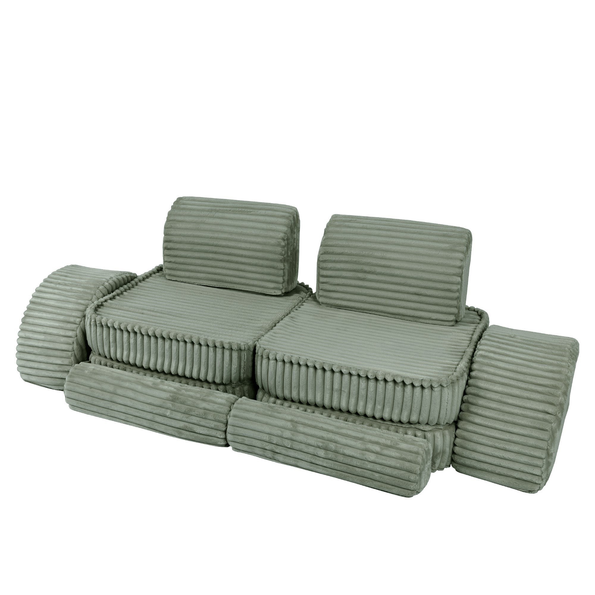 Medium Modular Sofa for Kids - Churros Sage Green Plus