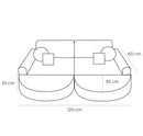 Medium Modular Sofa for Kids - Churros Pink Plus