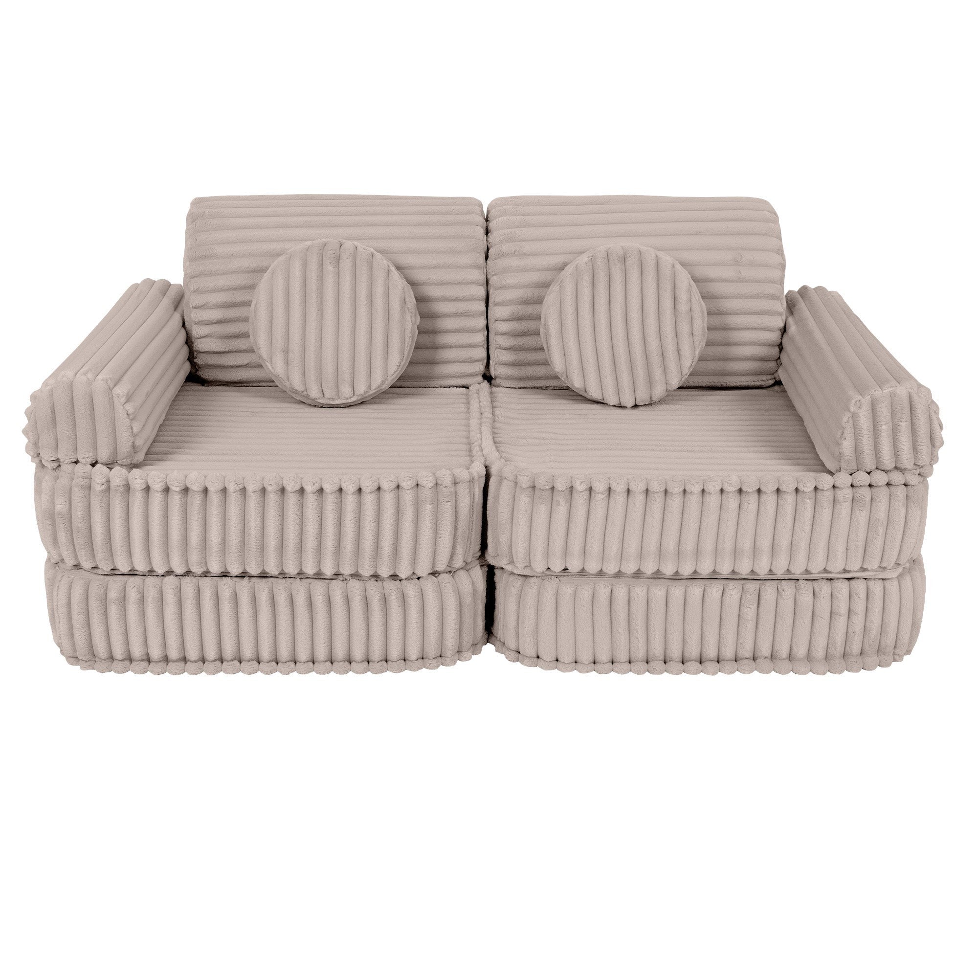 Vidutinio dydžio modulinė sofa vaikams - Churros, smėlio spalvos