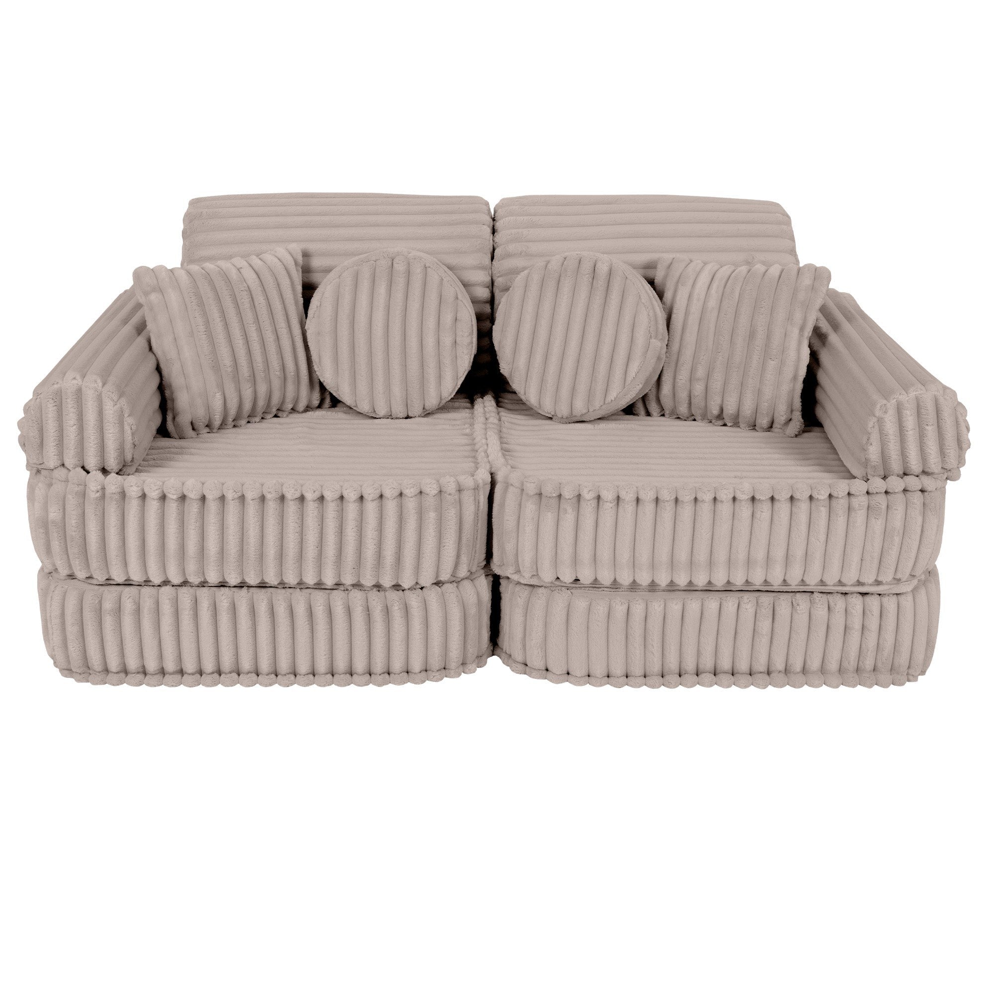 Vidutinio dydžio modulinė sofa vaikams - Churros, smėlio spalvos