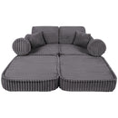 Medium Modular Sofa for Kids - Churros Jurassic Grey