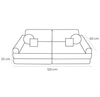 Medium Modular Sofa for Kids - Churros Jurassic Grey