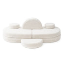 MeowBaby® Modular Sofa Coccolo for Kids – 6 Piece, Bearly Off-White
