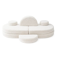 MeowBaby® Modular Sofa Coccolo for Kids – 6 Piece, Bearly Off-White
