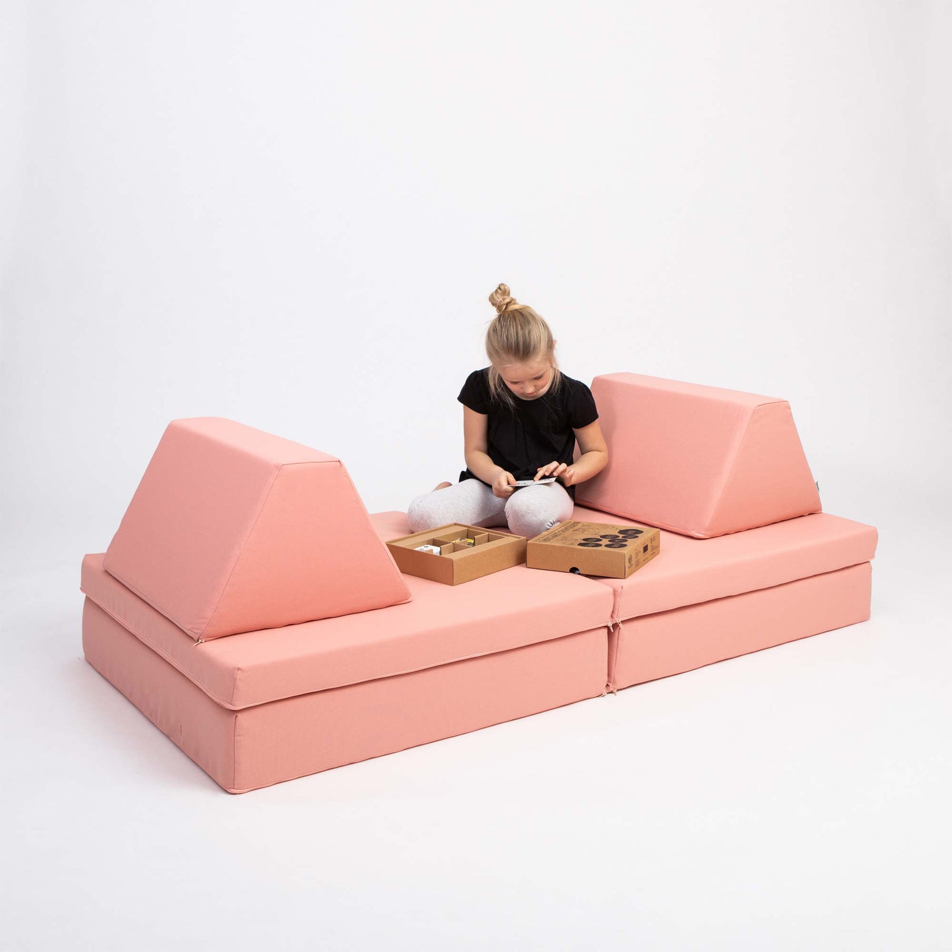 Modulinė sofa vaikams – rožinė spalva