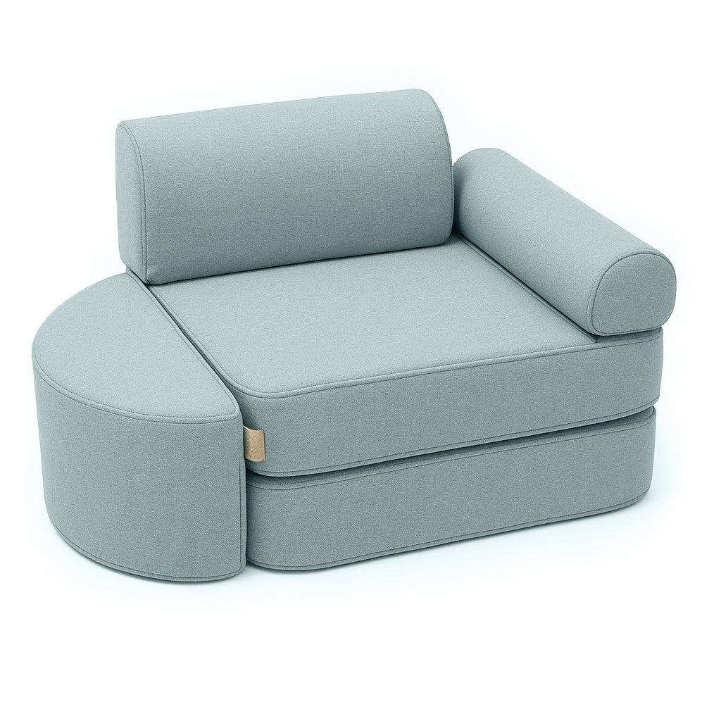 Modulinė sofa vaikams, žydros spalvos