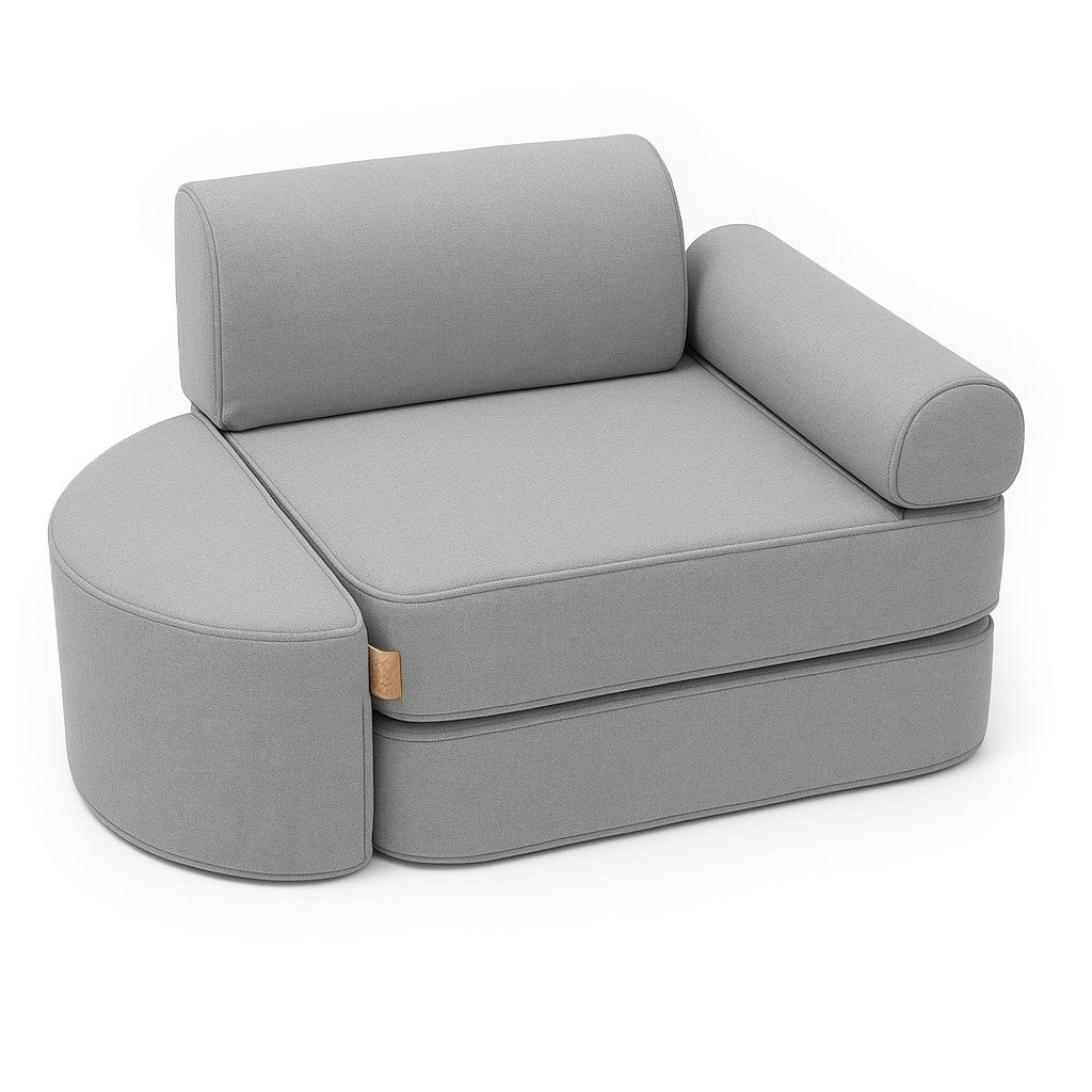 Modulinė sofa vaikams, pilkos spalvos