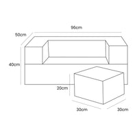 MeowBaby® Bearly Cube Sofa - White